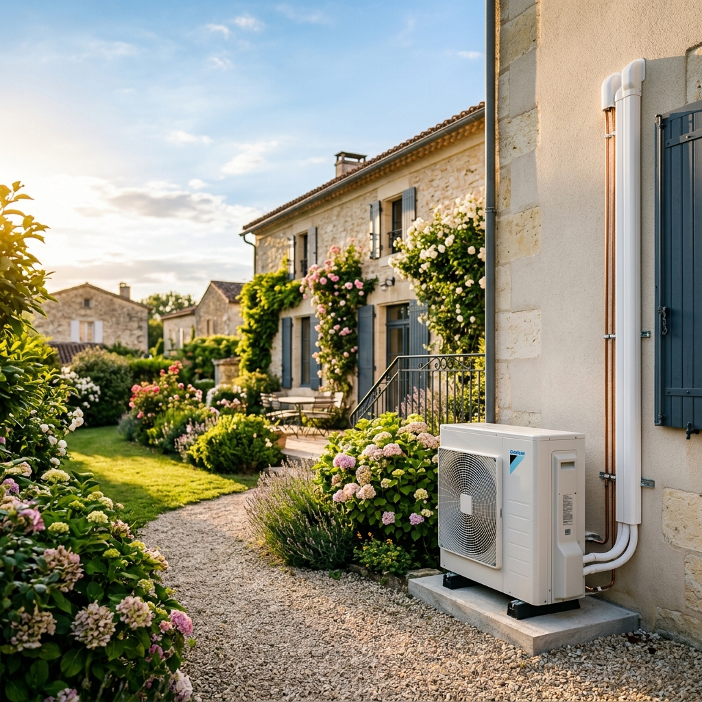 Pompe à chaleur extérieure installée